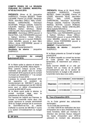 Conseil n°145 du 9 Avril 2019