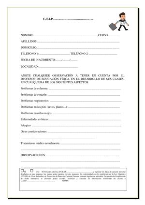 Ficha Médica Curso 18 19