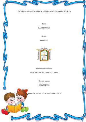 Plan Clase Sobre Las Plantas