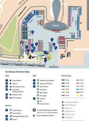 Yas Marina Wet Berth Map