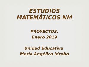 Evaluación Interna Proyecto Estudios MatematicosNM