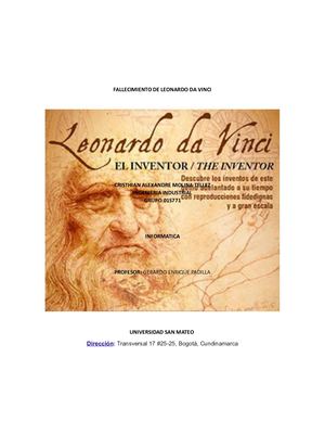 Trabajo De Word Leonardo Da Vinci