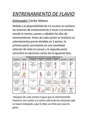 Entrenamiento De Flavio