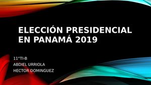 Elección Presidencial En Panamá 2019