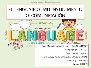 El Lenguaje Como Instrumento De Comunicación