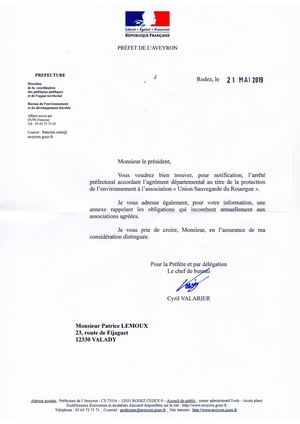 Agrément Environnement 2019