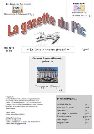 La gazette du Pic N°3