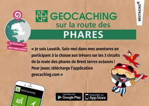 Carte postale Geocaching sur la route des phares