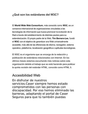 Qué Son Los Estándares Del W3c