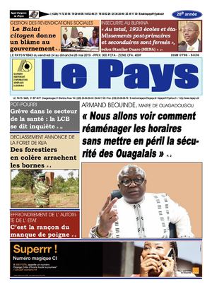 Le Pays N°6843 Du 24:05:2019