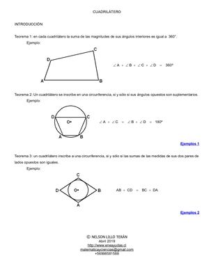 Cuadrilatero ( Apunte Y Ejercicios )