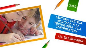 Lectura Crítica Aplicada A La Tecnología