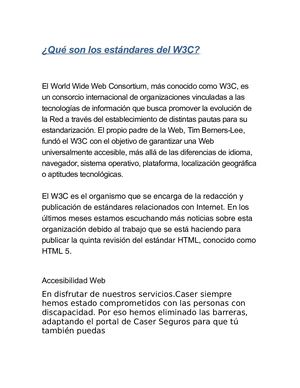 Qué Son W3c