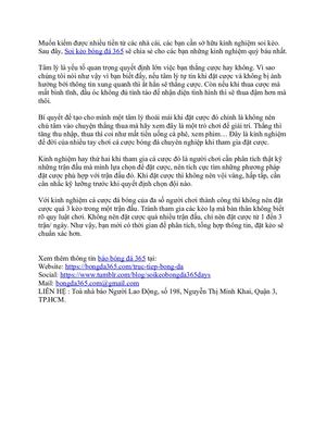 Soi kèo bóng đá 365