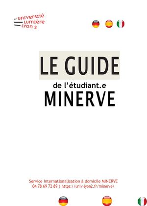 Guide De L'étudiant Minerve 2018 Web Lyon2 Avec Glossaire