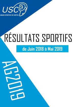 Résultats Sportifs 2018-2019