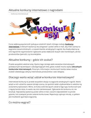 Konkursy-Internetowe.PL - Aktualne Konkursy