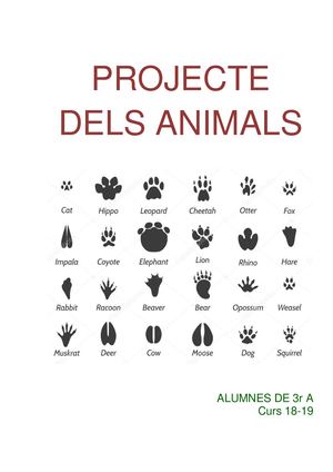 PROJECTE DELS ANIMALS 3rA