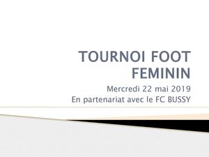 Tournoi Foot Feminin