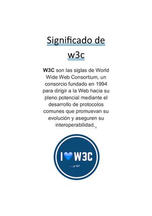Significado de estandar w3c