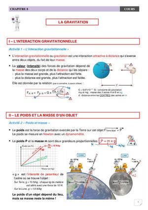 3° C8 "La gravitation"