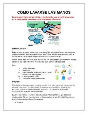 Como Lavarse Las Manos