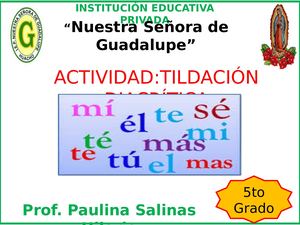 ACTIVIDAD TILDACIÓN DIACRÍTICA