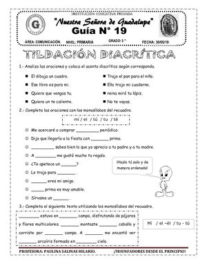 TILDACIÓN DIACRÍTICA 1