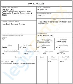 Lista De Empaque