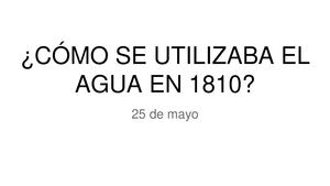 El Agua En 1810