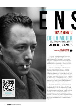 ENSAYO: TRATAMIENTO DE LA MUJER EN LA NOVELA EL EXTRANJERO DE ALBERT CAMUS.
