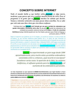Concepto Sobre Internet