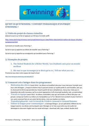 Decouvrir Etwinning