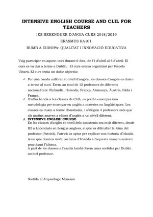 Informe Erasmus + A Dublin