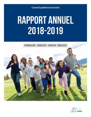 Rapport annuel 2018-2019 du Conseil québécois du loisir