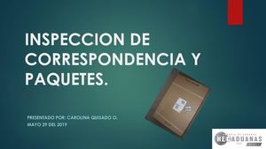 Inspección de Correspondencia Y Paquetes