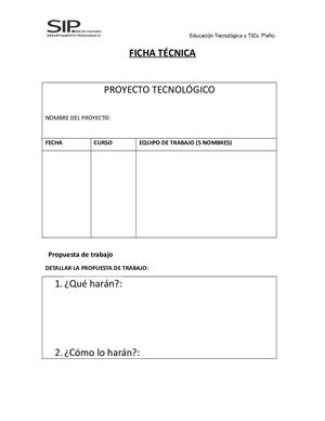 Unidad 2 Clase 13 Ficha Técnica