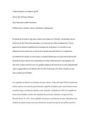 Cultura Sneaker Y Su Impacto Global