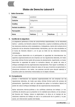 AAUC00122 Silabo Derecho Laboral II