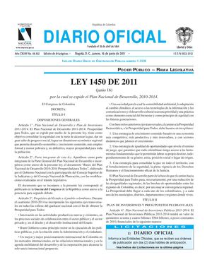 Ley 1450 De 2011