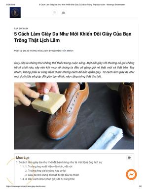 5 Cách Làm Giày Da Như Mới Khiến ĐôI Giày Của Bạn Trông Thật Lịch Lãm Marengo Shoemaker