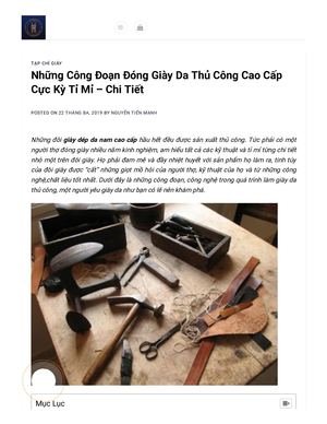 Những Công Đoạn Đóng Giày Da Thủ Công Cao Cấp Cực Kỳ Tỉ Mỉ - Chi Tiết - Marengo Vn