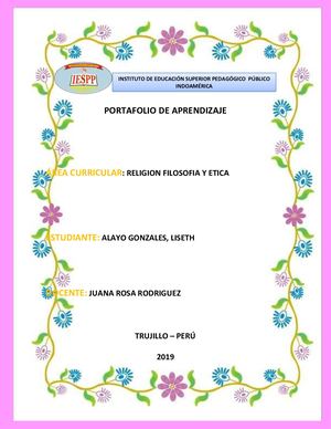 PORTAFOLIO VIRTUAL DE RELIGIÓN FILOSOFÍA Y ÉTICA