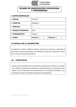 AAUC00331 Silabo Orientación Vocacional Y Profesional
