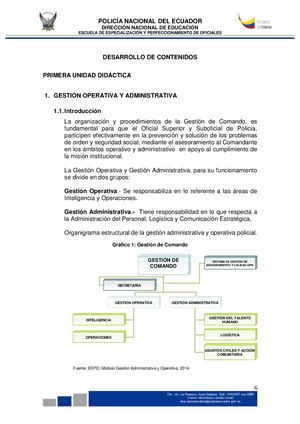 Módulo De Gestión Administrativa Y Operativa Policial Unidad 1