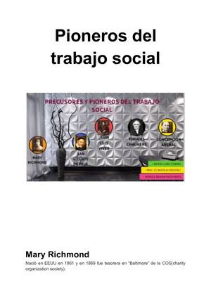 Pioneros Del Trabajo Social