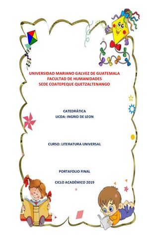Portafolio Literatura Final