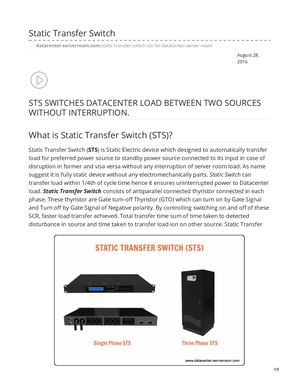 Static Transfer Switch (STS)    #statictransferswitch   .