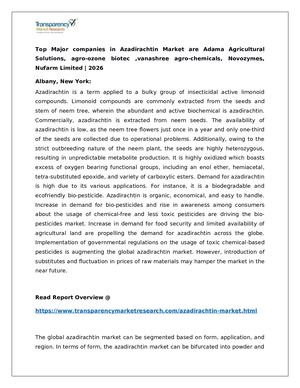 Azadirachtin Market