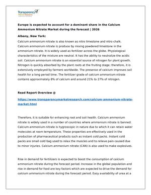 Calcium Ammonium Nitrate Market